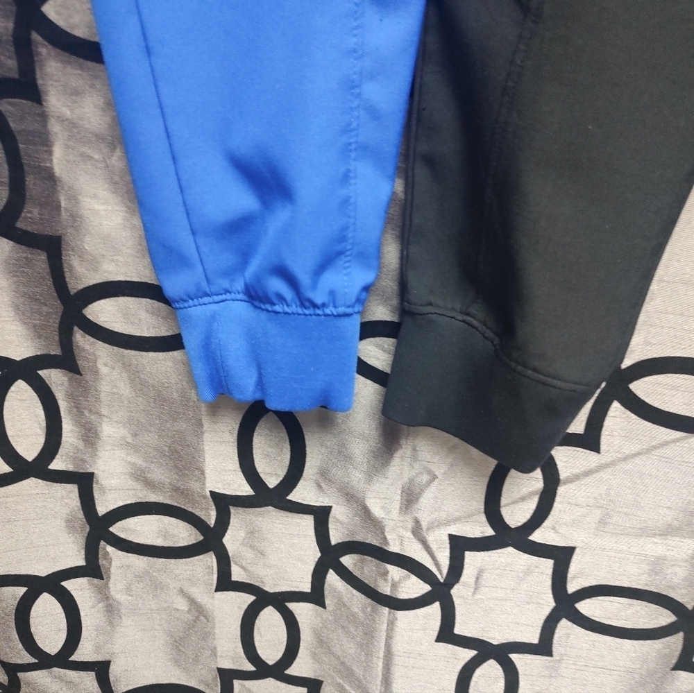 TWO Cuddle Duds Climate Right XS Blue and Black Scrubs Jogger Pants - Picture 7 of 12